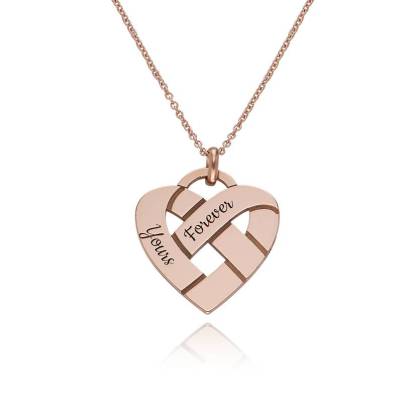 Heart Knot Necklace Personalized Number Name Necklace