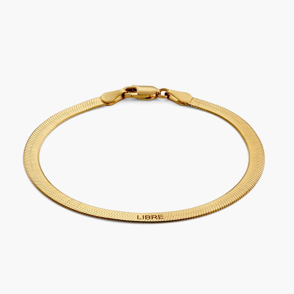 Herringbone Chain Engraved Necklace