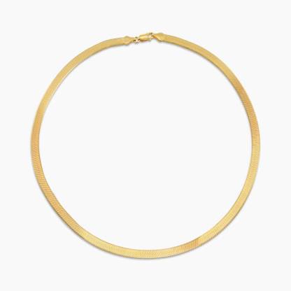 Herringbone Chain Engraved Necklace