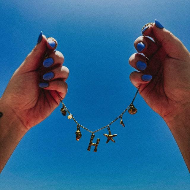 Sea Creatures Pendant Necklace Gold Plated Custom Engraved Necklace