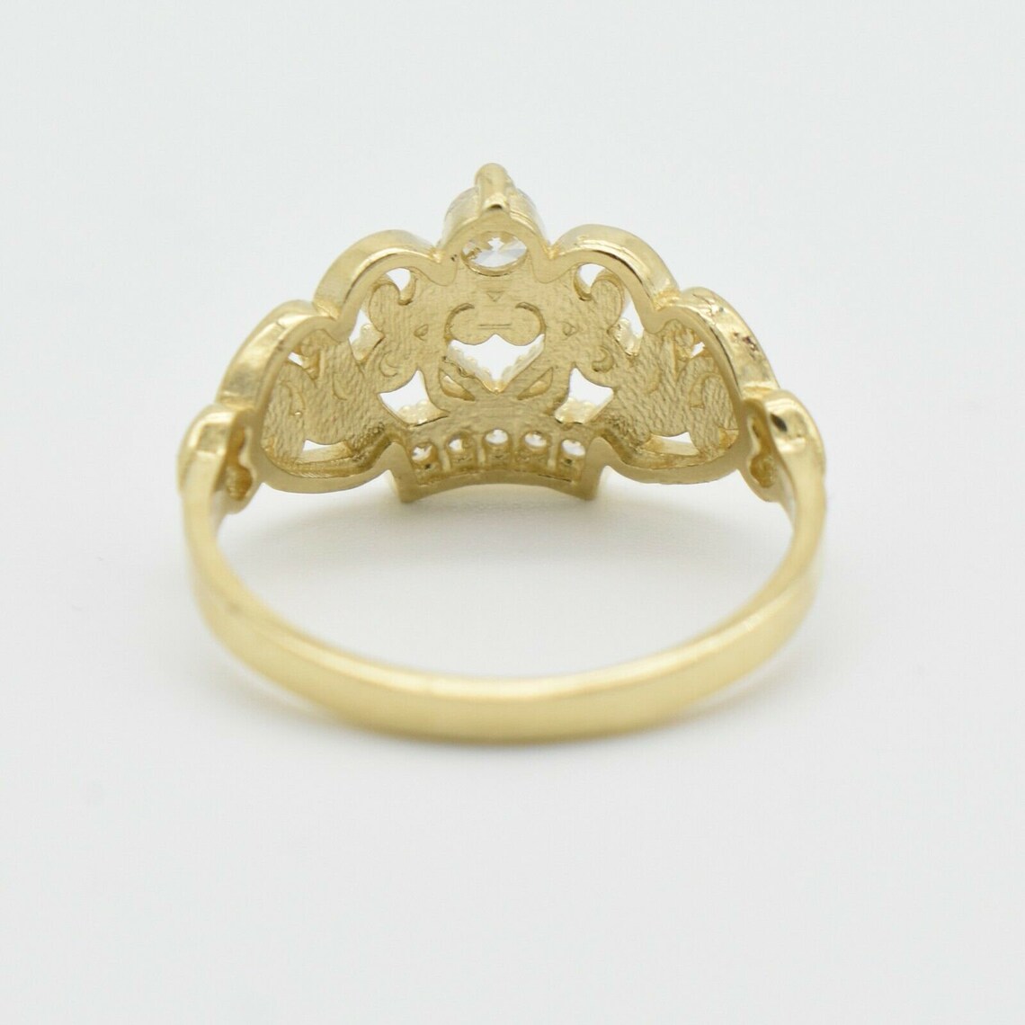 Zircon Crown Ring Cutom Engraved Ring 