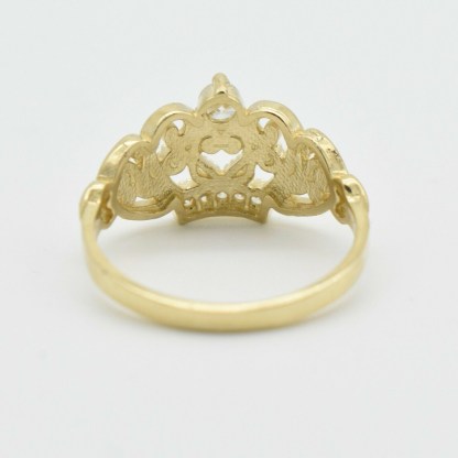 Zircon Crown Ring Cutom Engraved Ring 