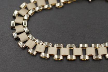 8.3mm Width Rolex Style Link Chain Gold Plated Bracelet