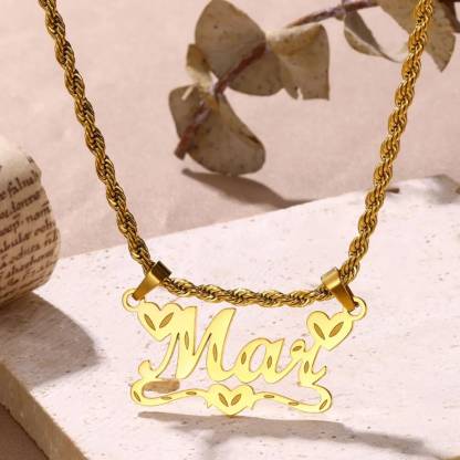 Heart Detachable Nameplate Personalized Name Necklace