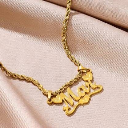 Heart Detachable Nameplate Personalized Name Necklace