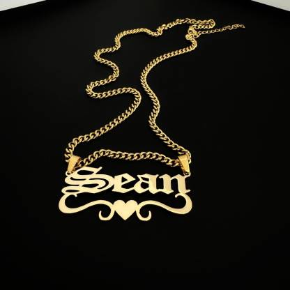 Old English Font Nameplated Necklace