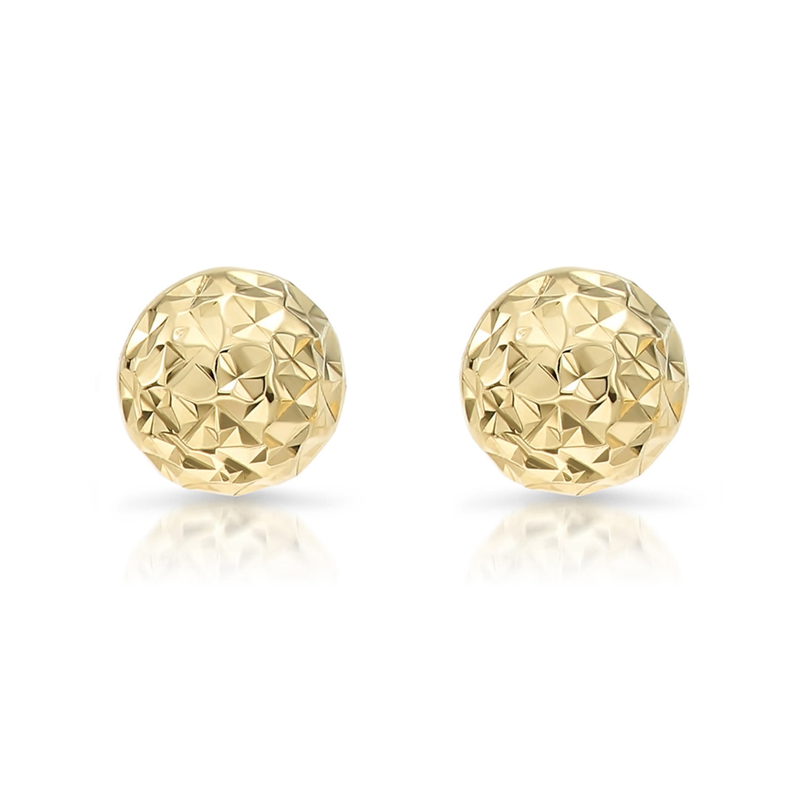 Sparkle Ball Stud Earrings 8mm