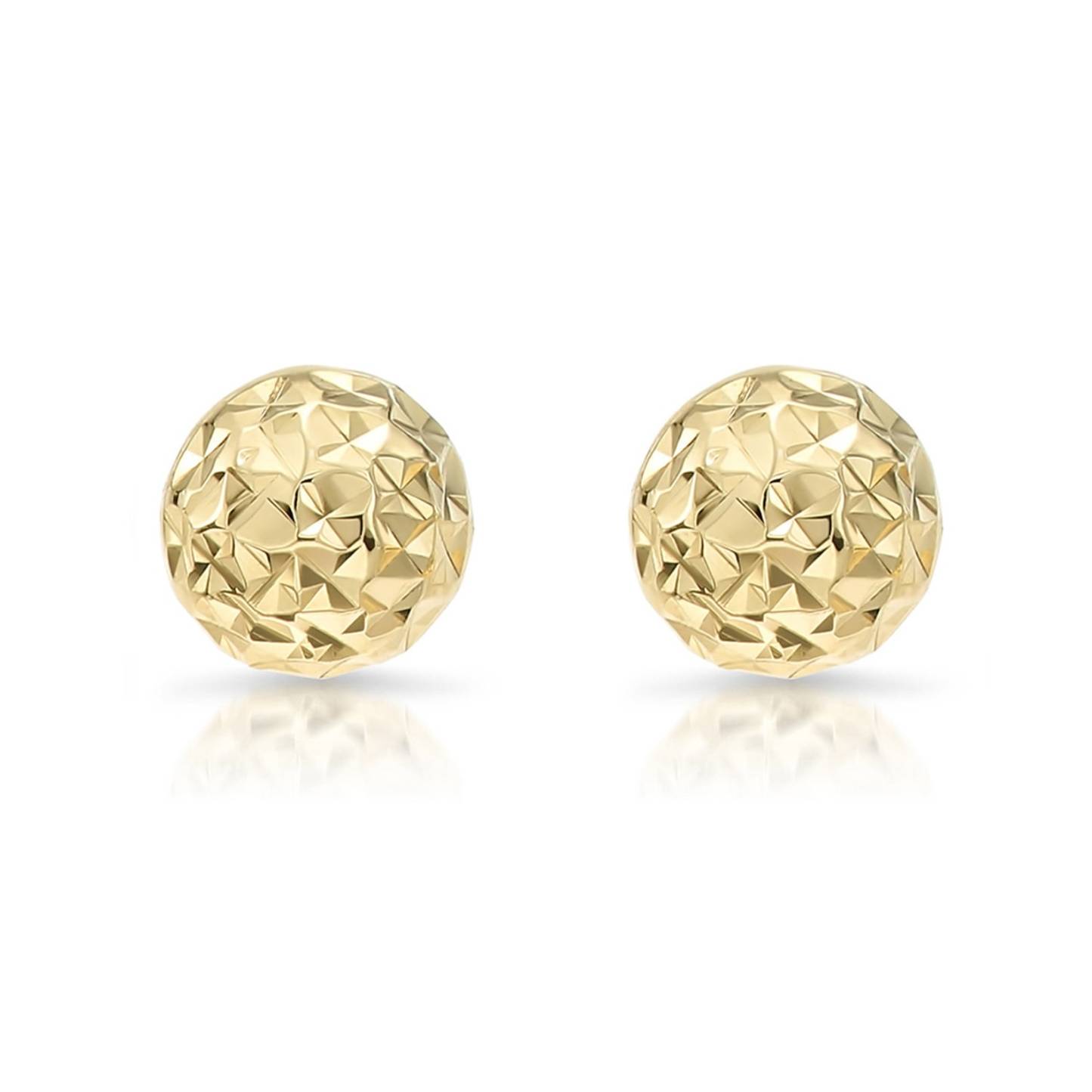 Sparkle Ball Stud Earrings 8mm