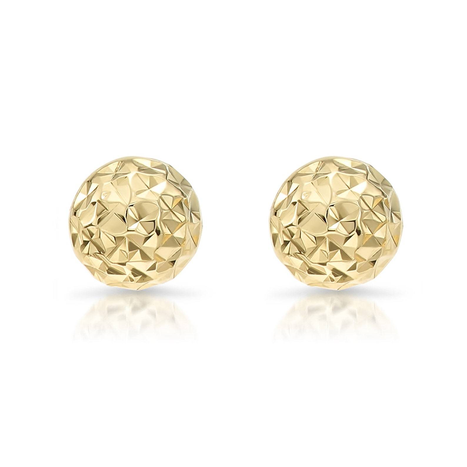 Sparkle Ball Stud Earrings 8mm