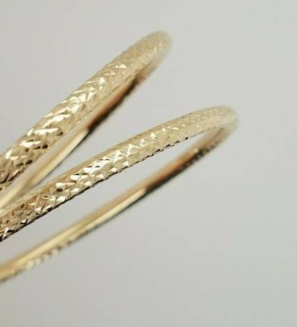 Diamond Cut Hoop Earrings Gold Plated Hoop Earrings