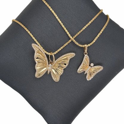 Shiny Butterfly Necklace Gold Plated Necklace