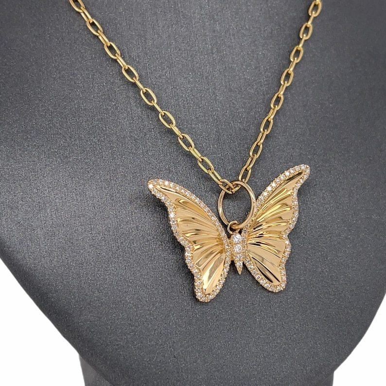Shiny Butterfly Necklace Gold Plated Necklace