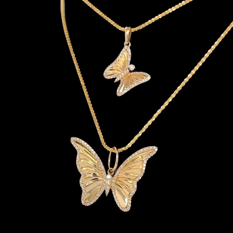 Shiny Butterfly Necklace Gold Plated Necklace