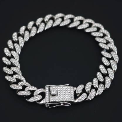 Iced Out Cubic Zirconia Cuban Link Chain Bling Anklet