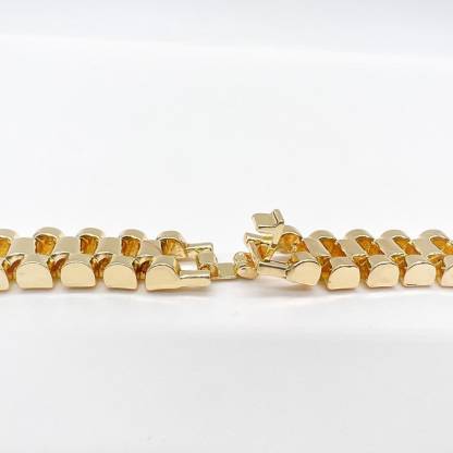 10mm Rolex Chain Gold Plated Presidential Link Chain Necklace