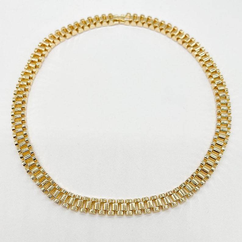 10mm Rolex Chain Gold Plated Presidential Link Chain Necklace