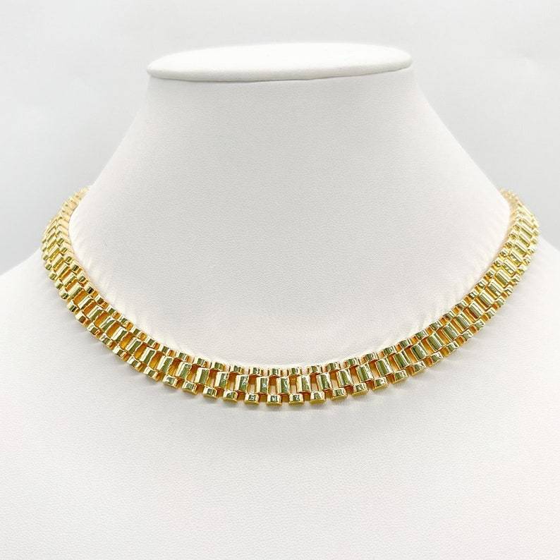 10mm Rolex Chain Gold Plated Presidential Link Chain Necklace