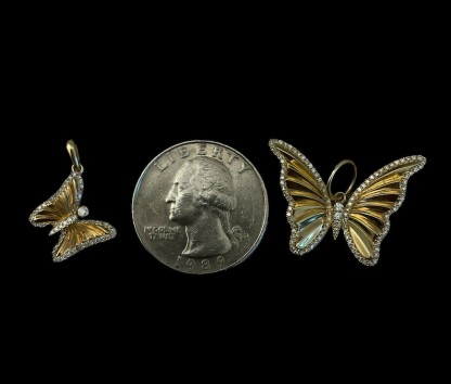 Shiny Butterfly Necklace Gold Plated Necklace