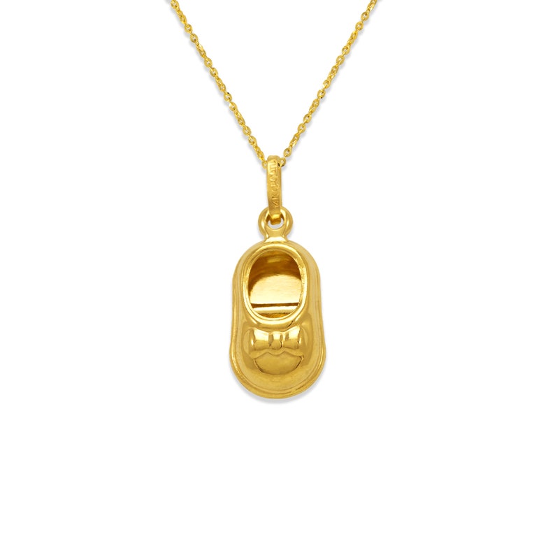 Baby Shoe Pendant Gold Plated Necklace