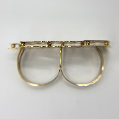 Two Finger Ring Custom Double Plated Name Ring