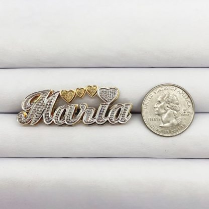 Two Finger Ring Custom Double Plated Name Ring