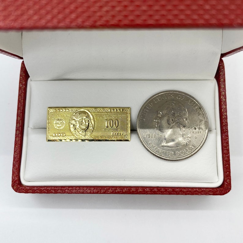 Hundred Dollar Benjamin $100 Bill Money Stud Earrings