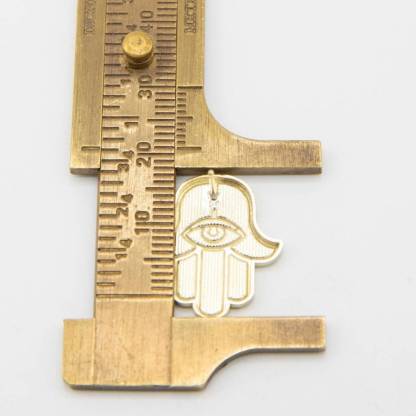 Diamond Cut Hamsa Stud Earrings Gold Plated Earrings