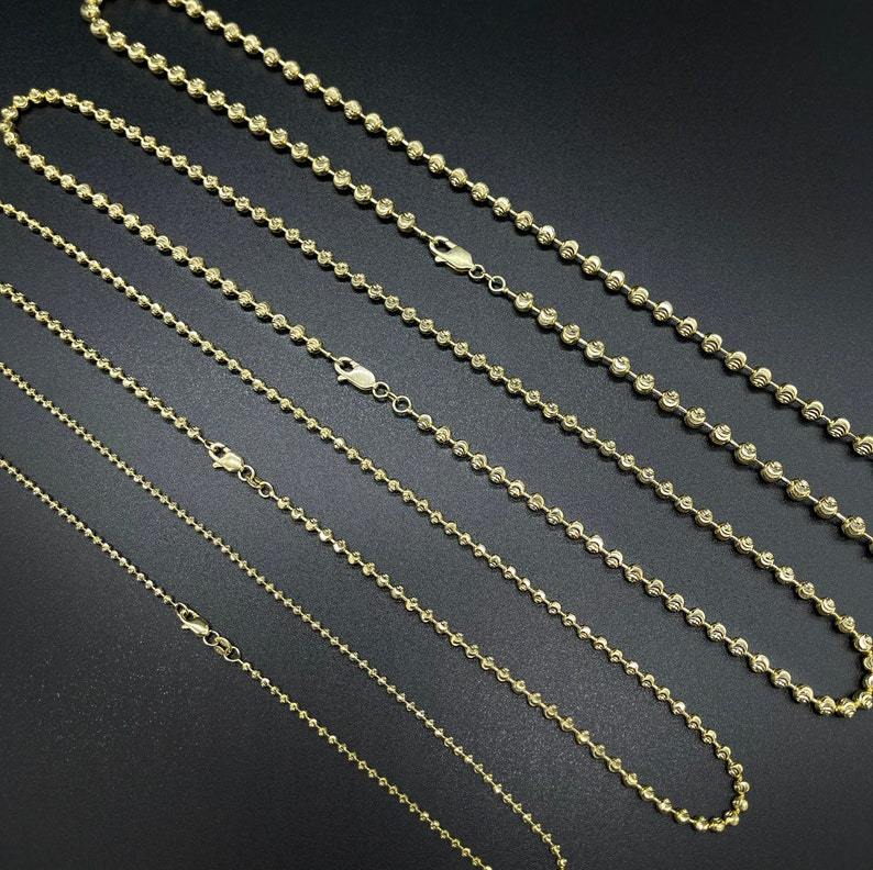 Solid Bead Ball Chain Necklace Dainty Necklace