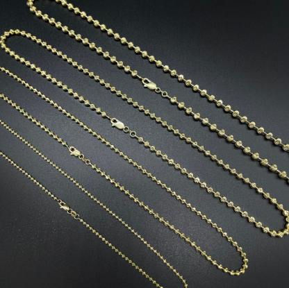Solid Bead Ball Chain Necklace Dainty Necklace