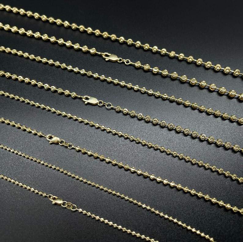 Solid Bead Ball Chain Necklace Dainty Necklace