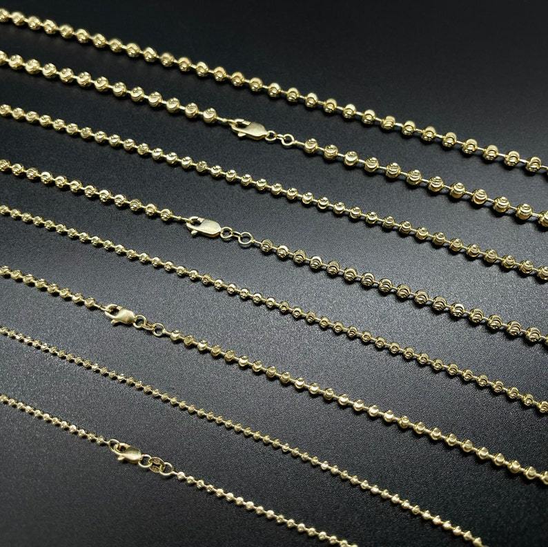 Solid Bead Ball Chain Necklace Dainty Necklace