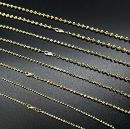 Solid Bead Ball Chain Necklace Dainty Necklace