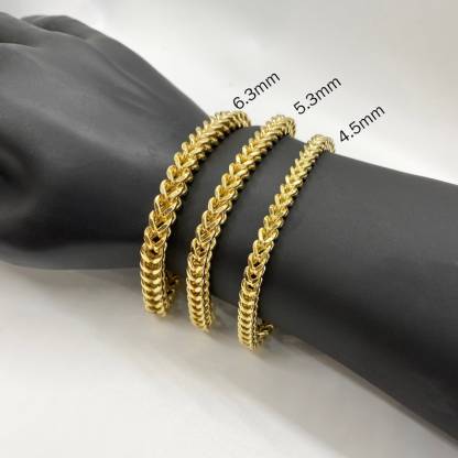 Franco Classic Chain Link Bracelet Gold Plated Bracelet