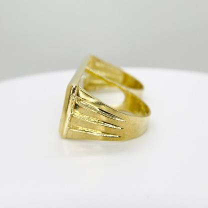 Iced Out Square CZ Double Two Finger Ring Men Ring