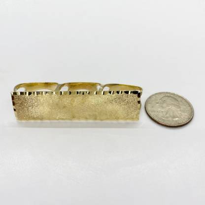 Three Finger Ring Gold Plated Classic Ring