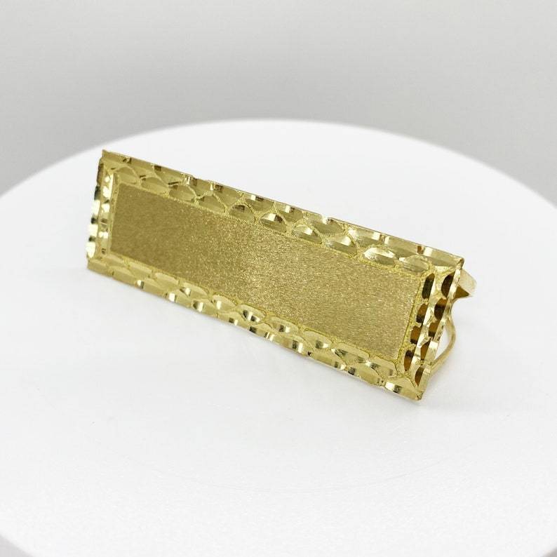 Gold Plated Three Finger Ring Nugget Style Classic Ring