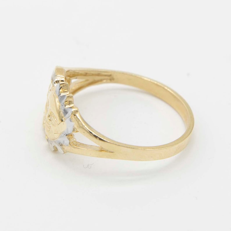 Moon & Sun Face Ring Personalized Gold Plated Engraved Ring 