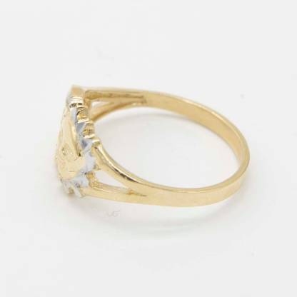 Moon & Sun Face Ring Personalized Gold Plated Engraved Ring 