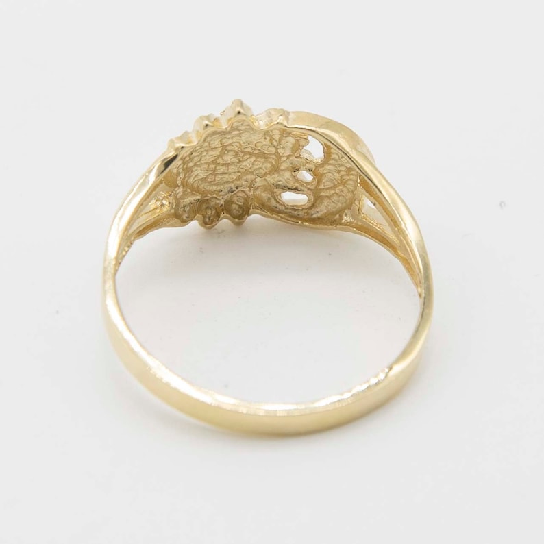 Moon & Sun Face Ring Personalized Gold Plated Engraved Ring 