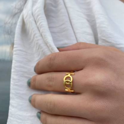 Lesbian Ring Gold Plated Personalized Engraved Ring LGBT Pride Ring