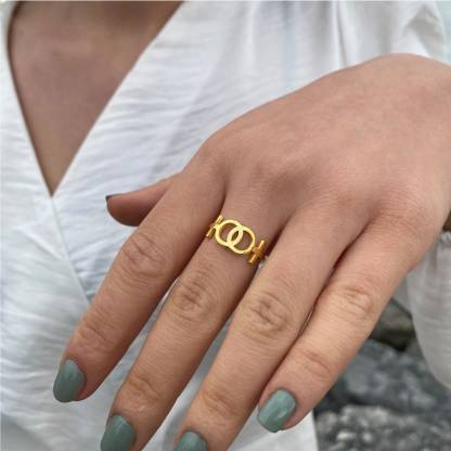 Lesbian Ring Gold Plated Personalized Engraved Ring LGBT Pride Ring