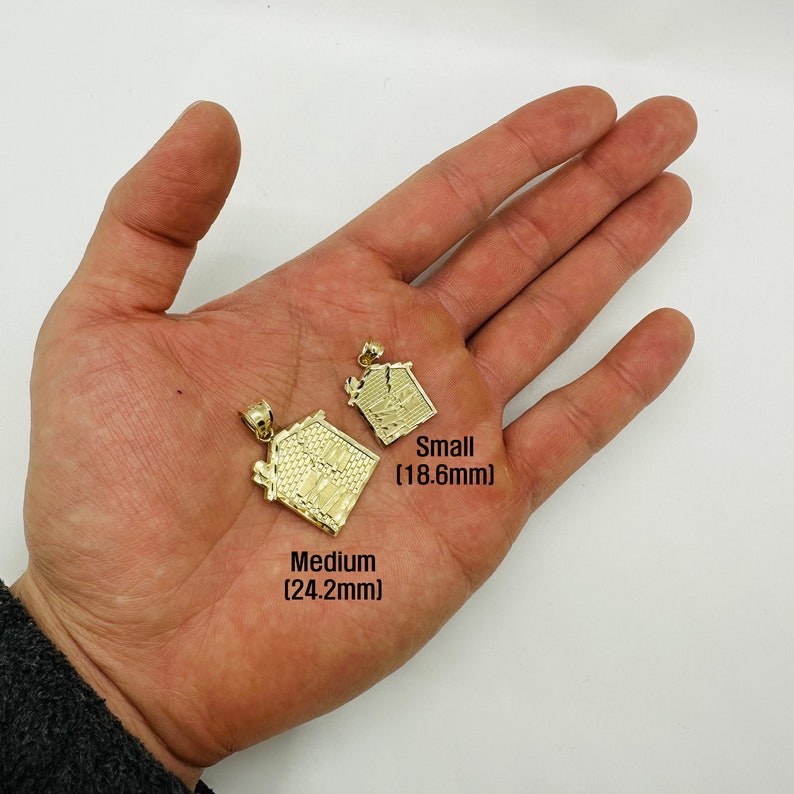 Gold Plated Trap House Home Pendant Necklace for Boys Men – silviax