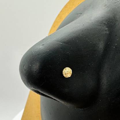 Gold Plated Vintage Nugget Style Ball End Stud Nose Ring
