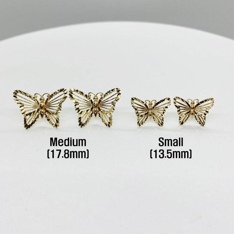 Gold Plated Butterfly Stud Earrings
