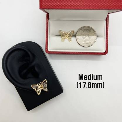 Gold Plated Butterfly Stud Earrings