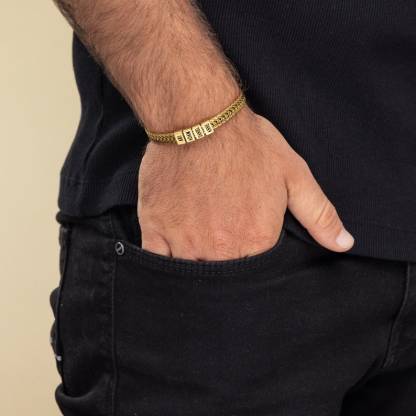 Famliy Name Bracelet 2-4 Names Custom Name Bracelet For Dad With Kids Name