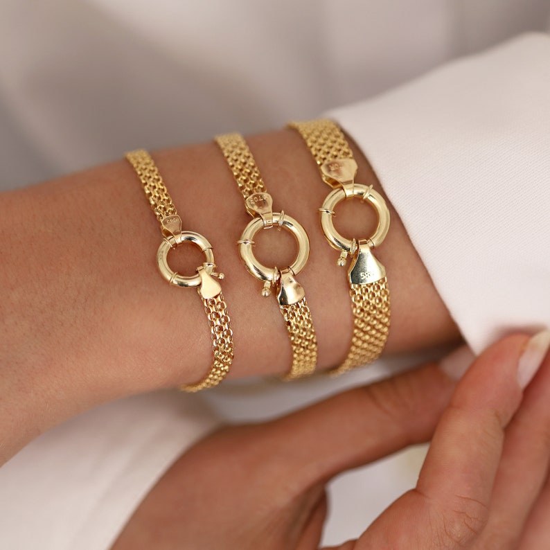 Bismarck Chain Bracelet 5.5mm Gold Plated Bracelet
