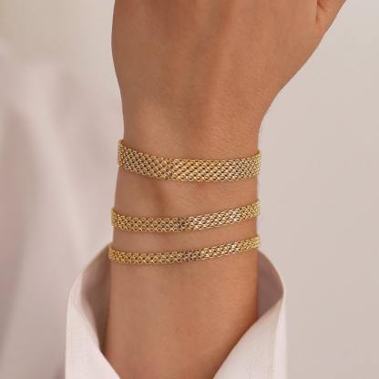 Bismarck Classic Chain Link Bracelet Gold Plated Vintage Bracelet