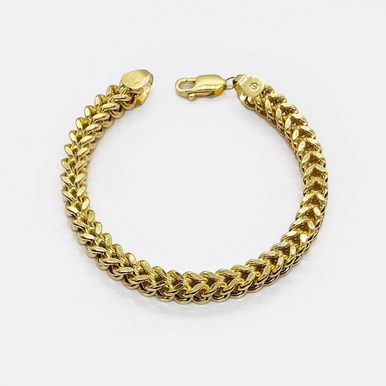 Franco Classic Chain Link Bracelet Gold Plated Bracelet