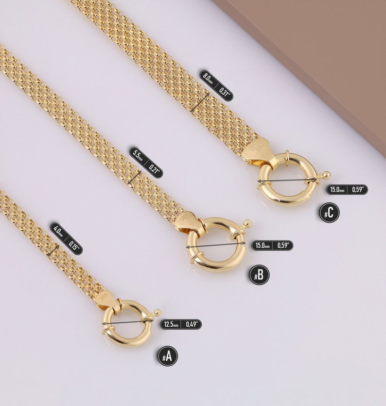 Bismarck Chain Bracelet 5.5mm Gold Plated Bracelet